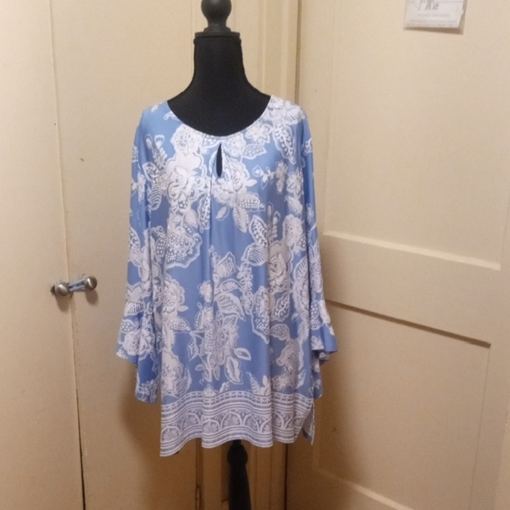 Blue Floral Top for Spring or Summer from Ruby Rd